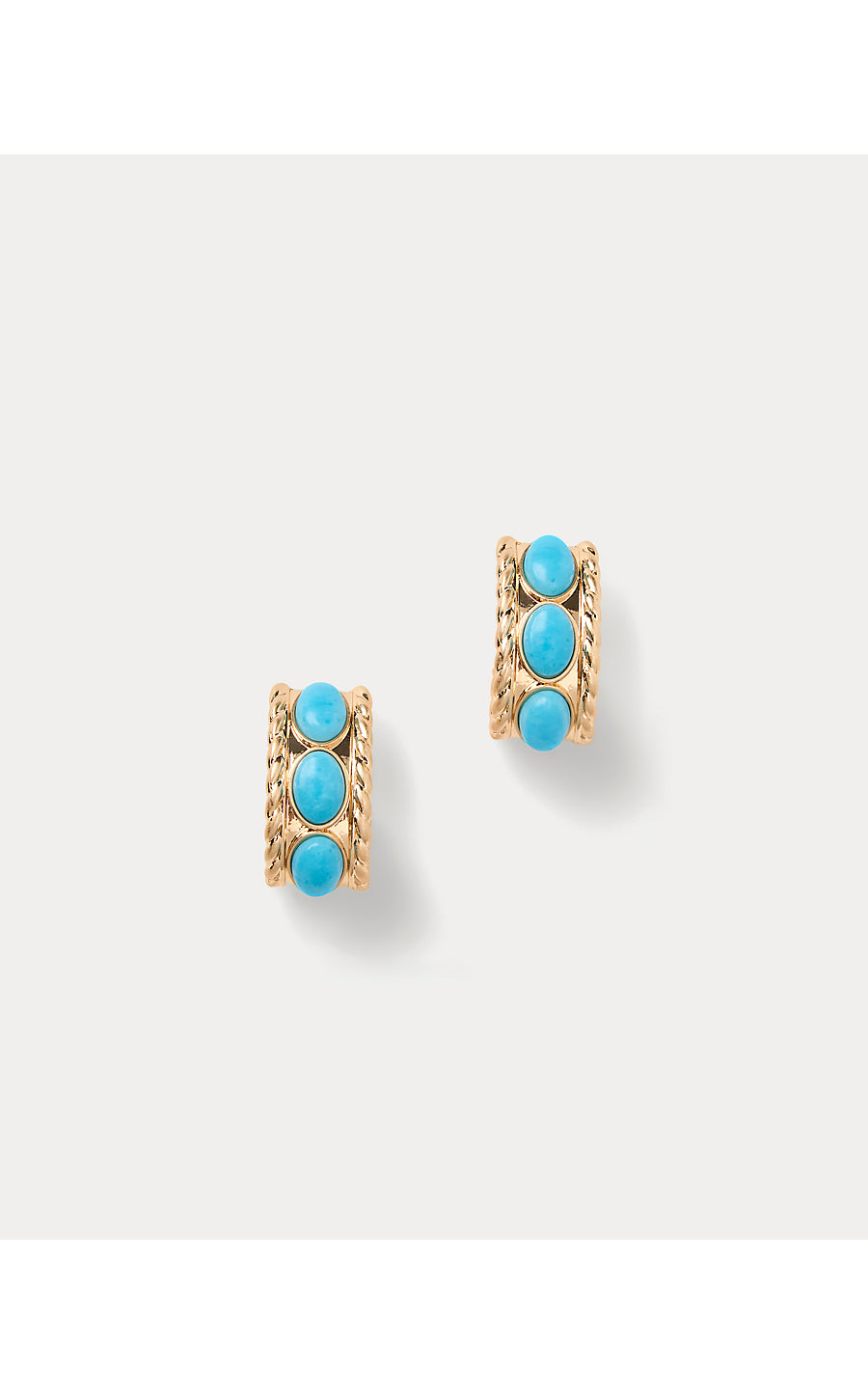 SUNSHINE GROVE HOOP EARRING, TURQUOISE TIDE