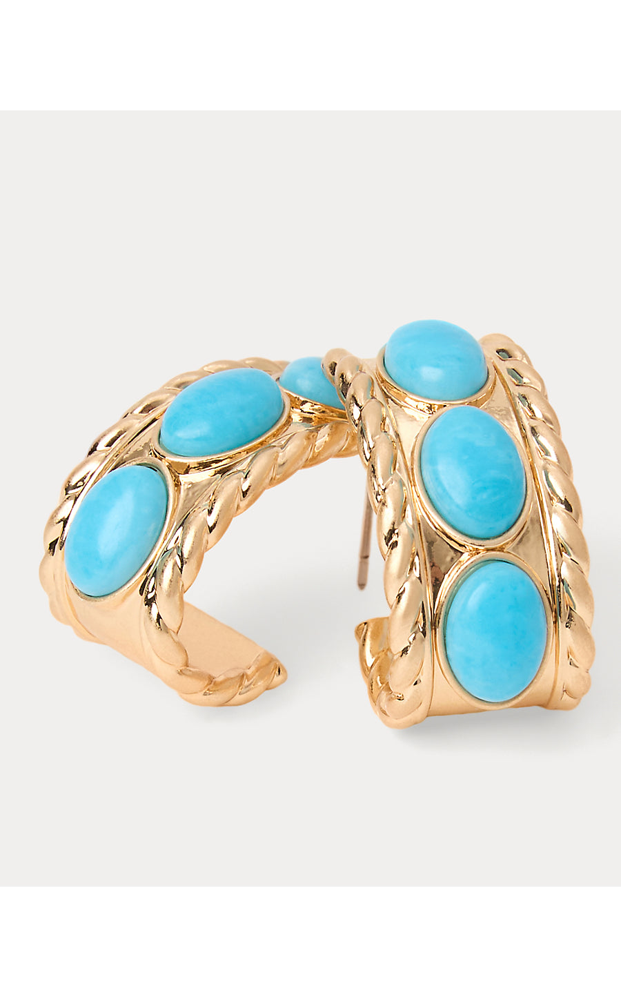SUNSHINE GROVE HOOP EARRING, TURQUOISE TIDE