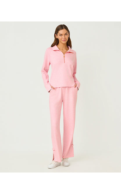 DYLANA BOW TRACK PANT UPF 50+, HEATHERED CONCH SHELL PINK