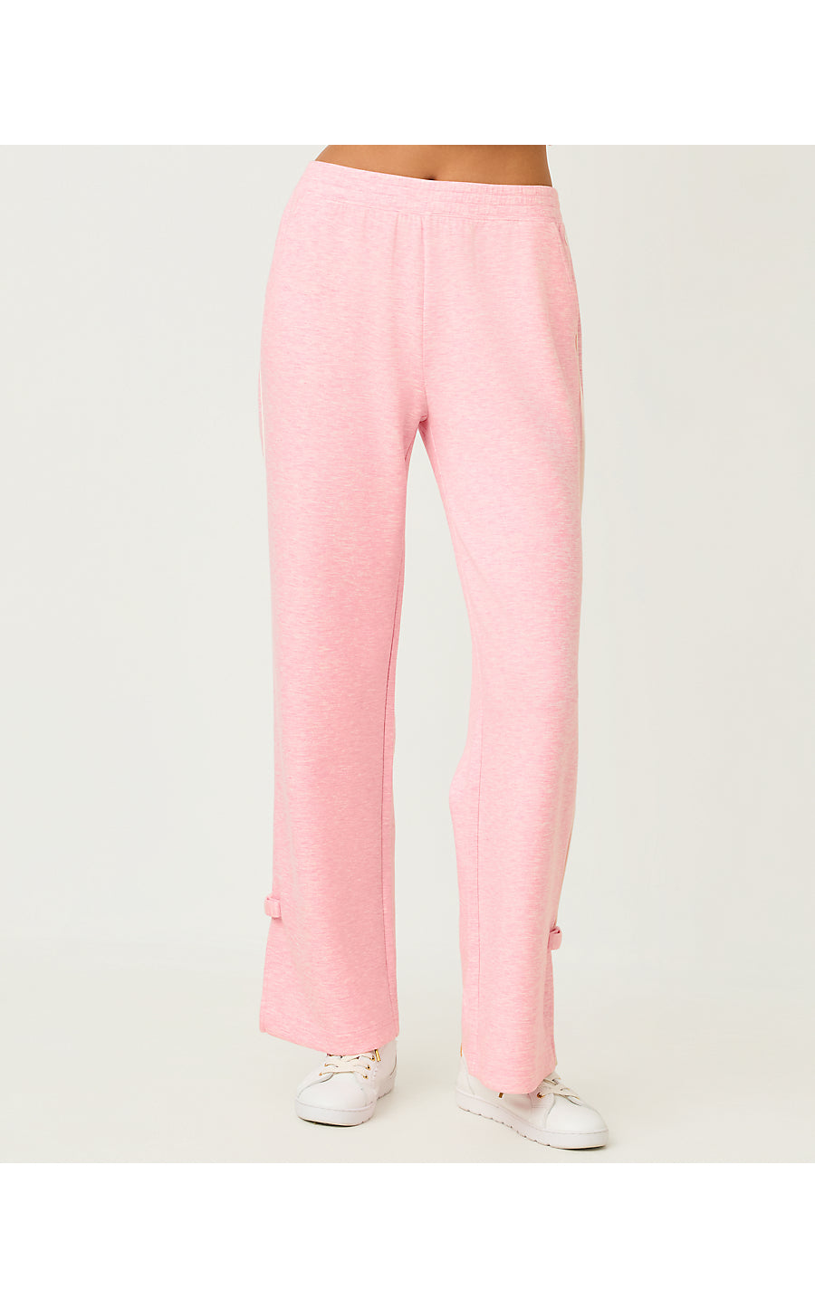 DYLANA BOW TRACK PANT UPF 50+, HEATHERED CONCH SHELL PINK