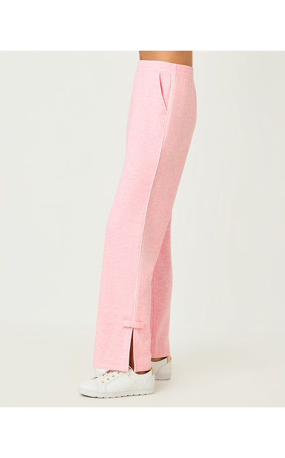DYLANA BOW TRACK PANT UPF 50+, HEATHERED CONCH SHELL PINK