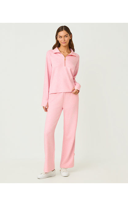 DYLANA BOW TRACK PANT UPF 50+, HEATHERED CONCH SHELL PINK