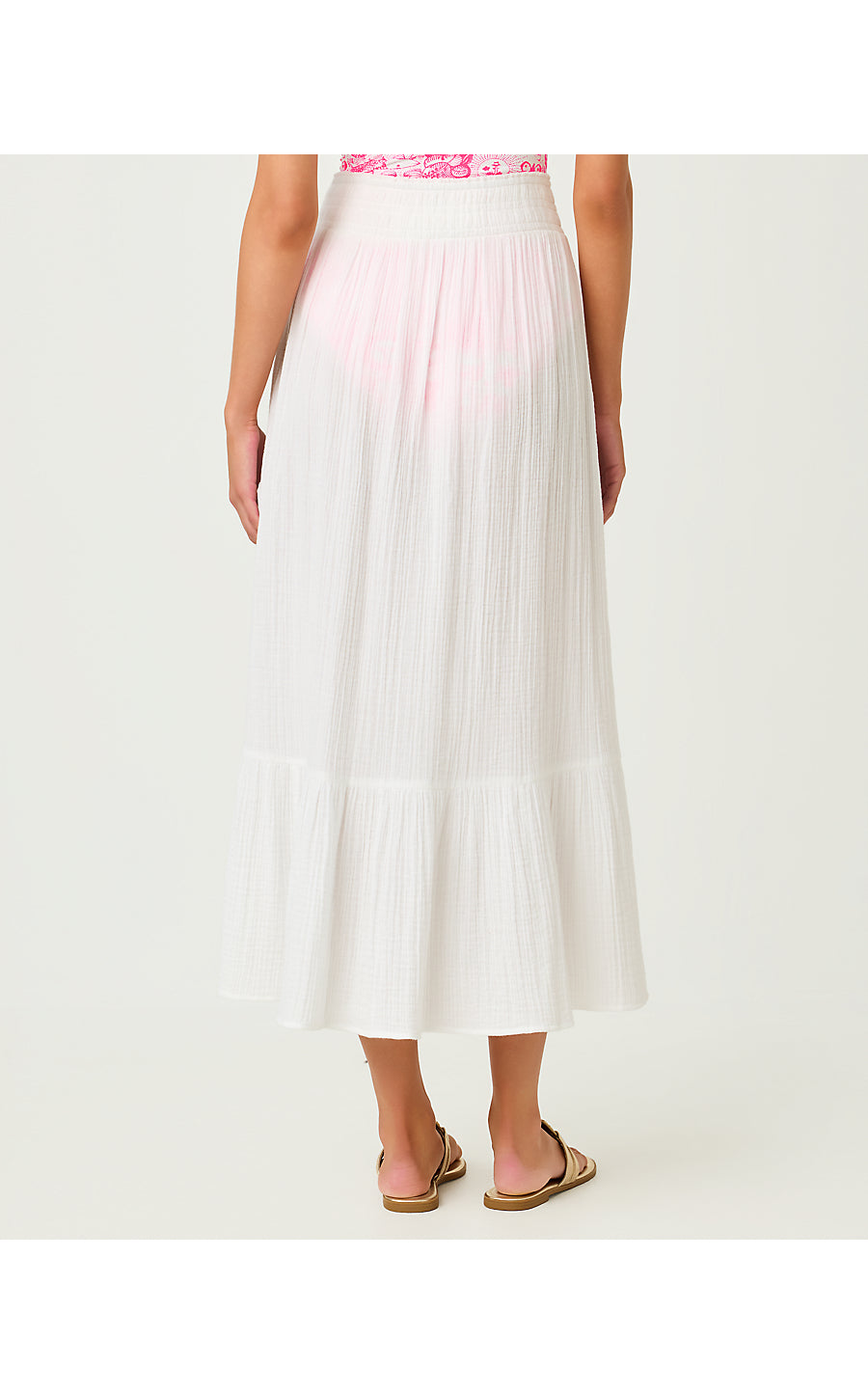 ENZO MAXI SKIRT COVERUP, RESORT WHITE