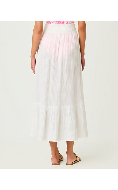 ENZO MAXI SKIRT COVERUP, RESORT WHITE