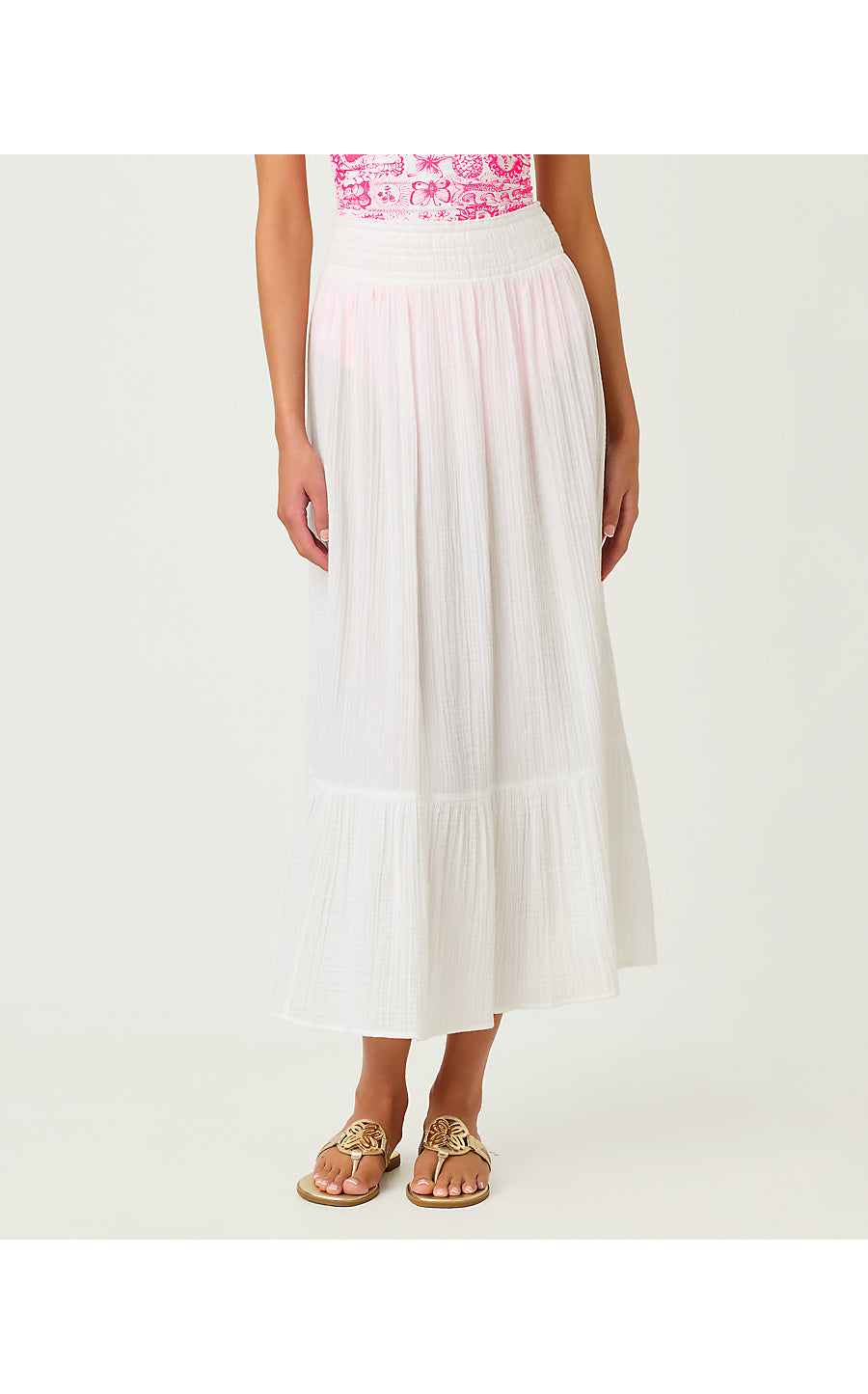 ENZO MAXI SKIRT COVERUP, RESORT WHITE