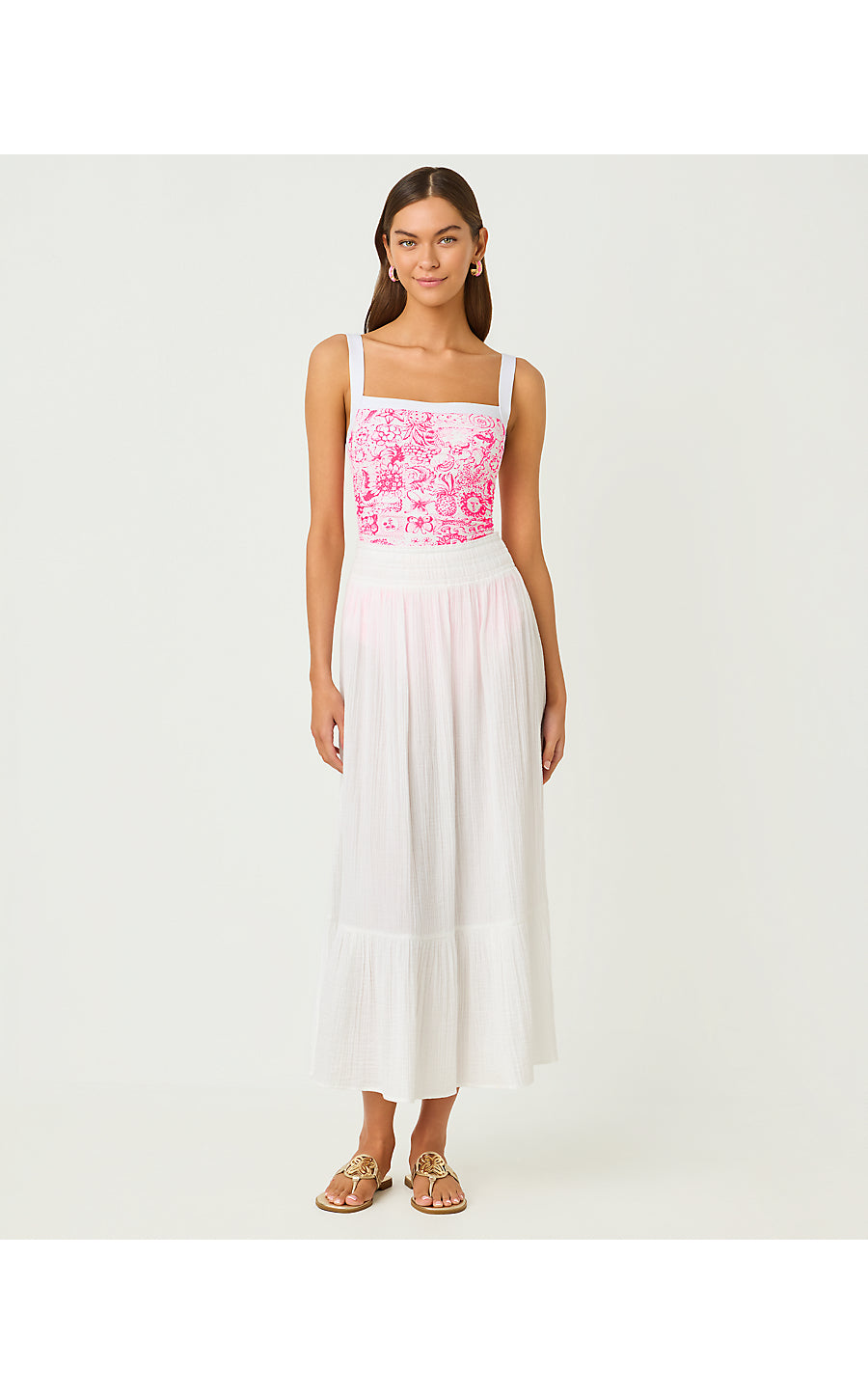 ENZO MAXI SKIRT COVERUP, RESORT WHITE