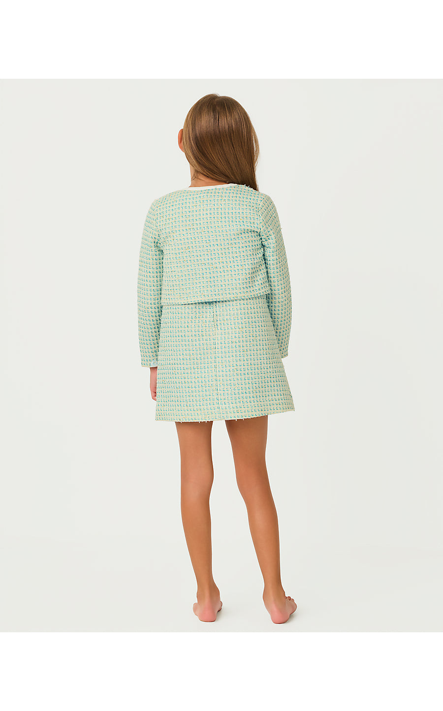 MINI ROHANA BOUCLE JACKET, CAPRI BLUE FANTASY BOUCLE
