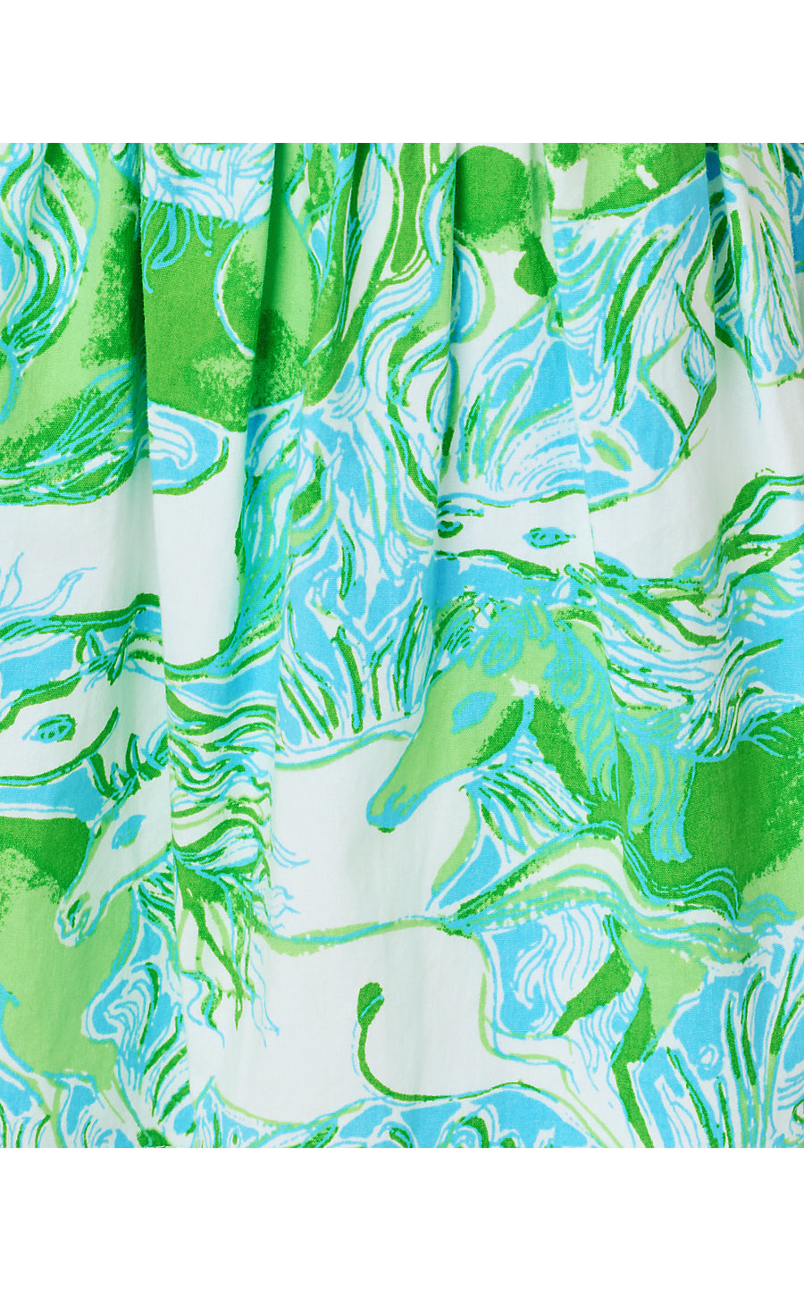 MINI CHERI DRESS, CAPRI BLUE GALLOPING GALS