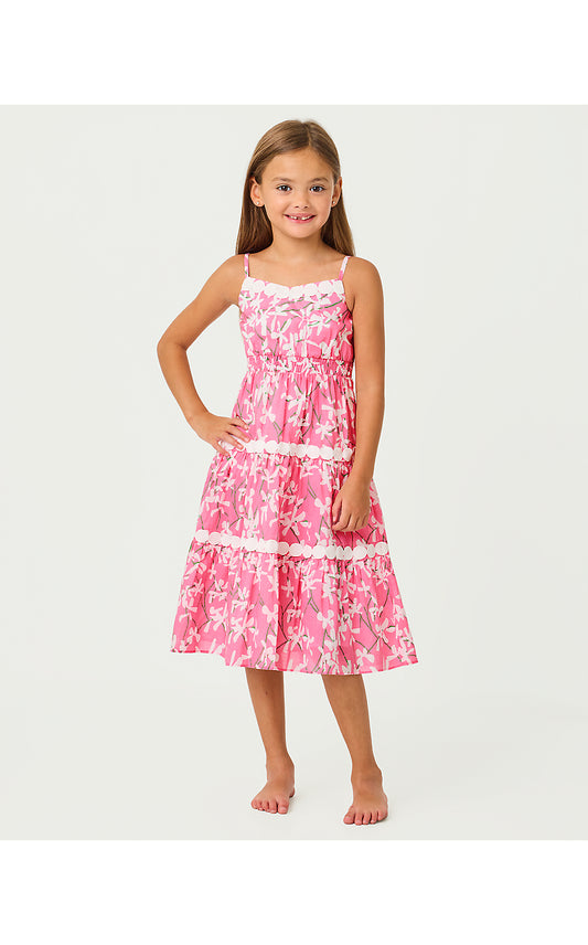 MINI ZANNA MIDI DRESS, CONFETTI PINK LIZA