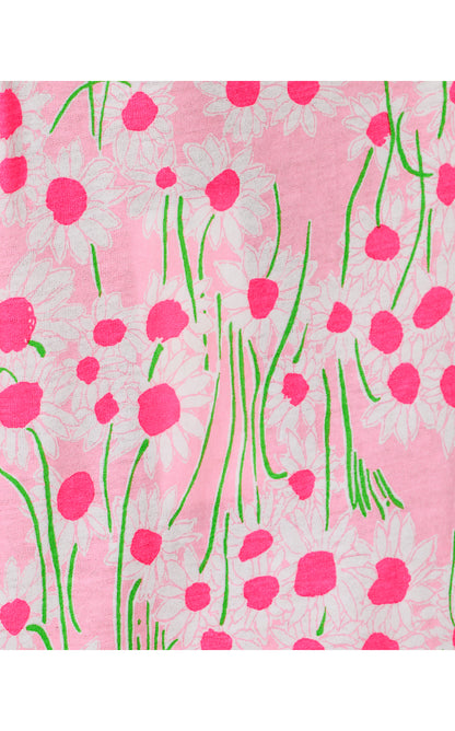 MINI BINGLEY DRESS, CONCH SHELL PINK LIL SUNNY DAISIES