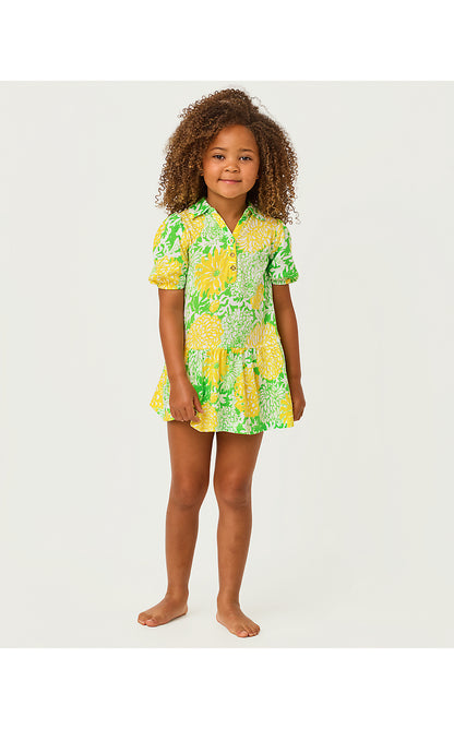 MINI BINGLEY DRESS, CROCODILE GREEN MUMBO JUMBO