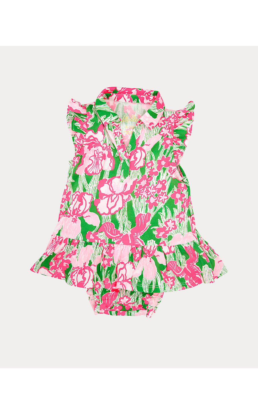 MINI RIEGAN INFANT DRESS, PUTTING GREEN HANNAH