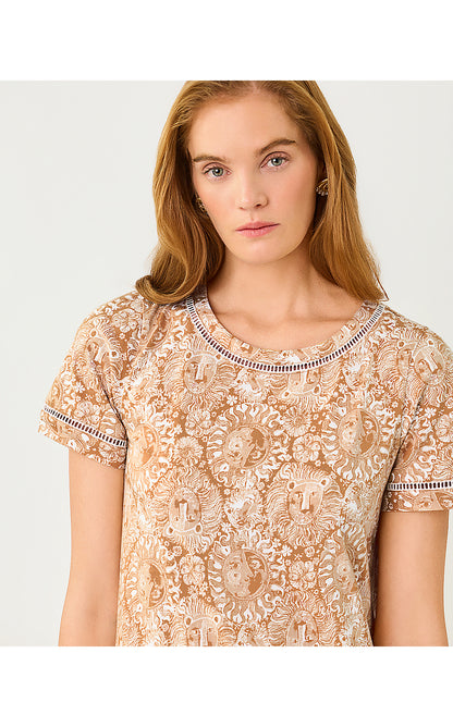 CODY SHORT SLEEVE DRESS, ICED LATTE LIL JIMS STUFF