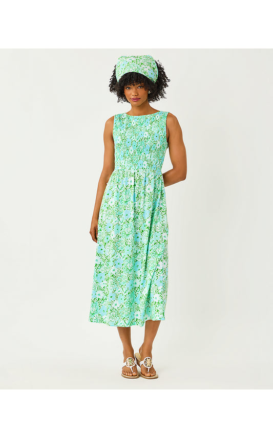 FINNLEY MIDI DRESS, MINT CONDITION BURST OF JOY