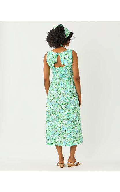 FINNLEY MIDI DRESS, MINT CONDITION BURST OF JOY