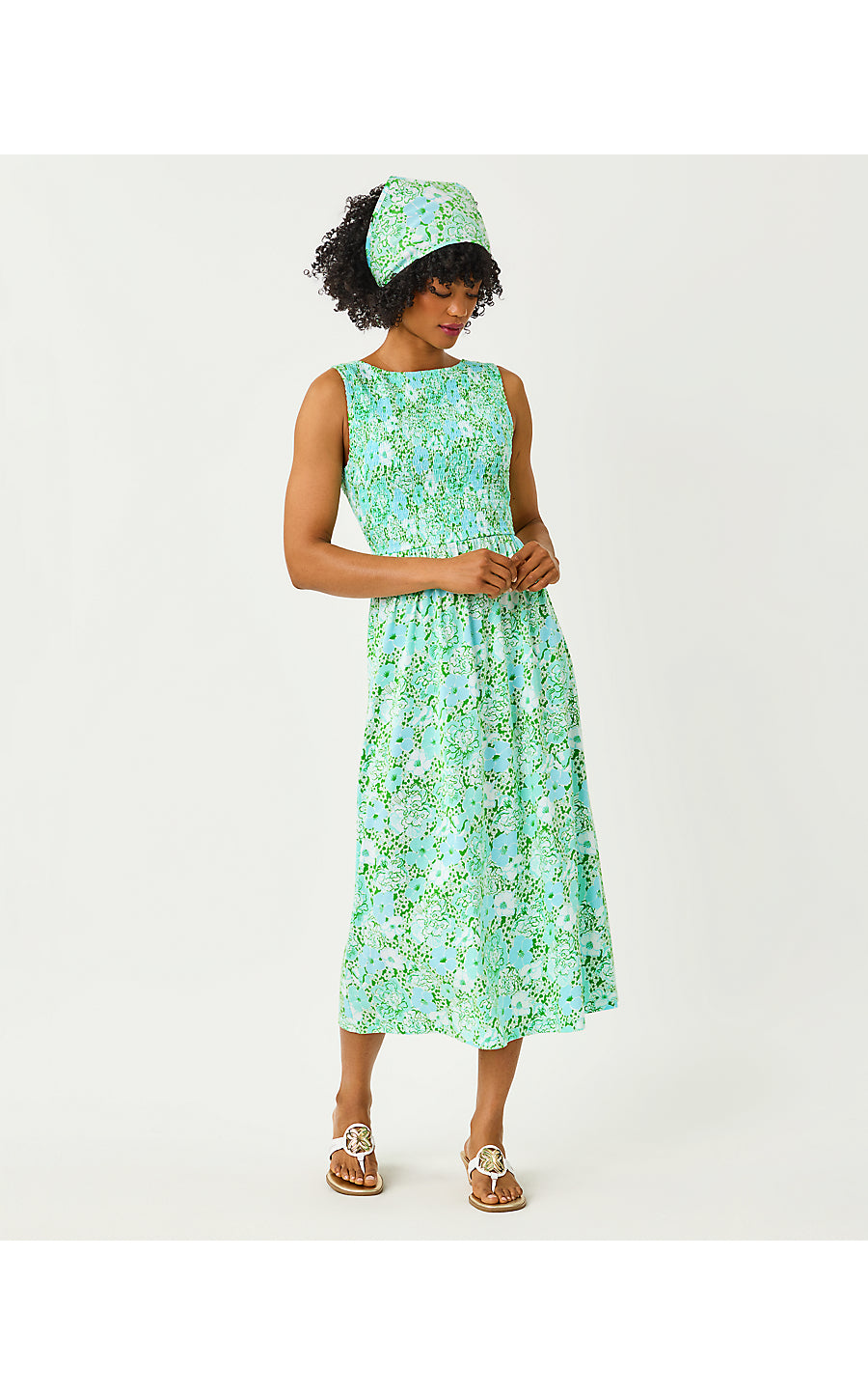 FINNLEY MIDI DRESS, MINT CONDITION BURST OF JOY