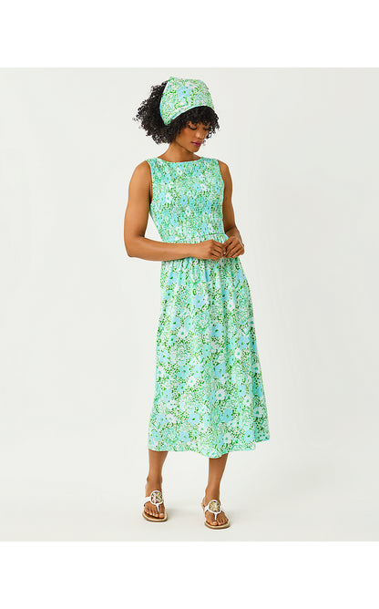 FINNLEY MIDI DRESS, MINT CONDITION BURST OF JOY
