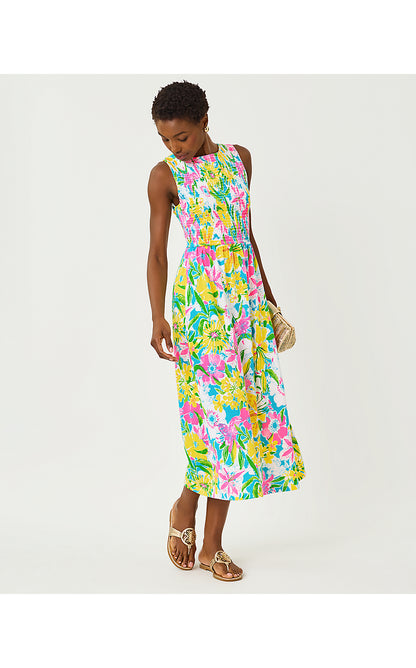 FINNLEY MIDI DRESS, MULTI LOVELY LILLY