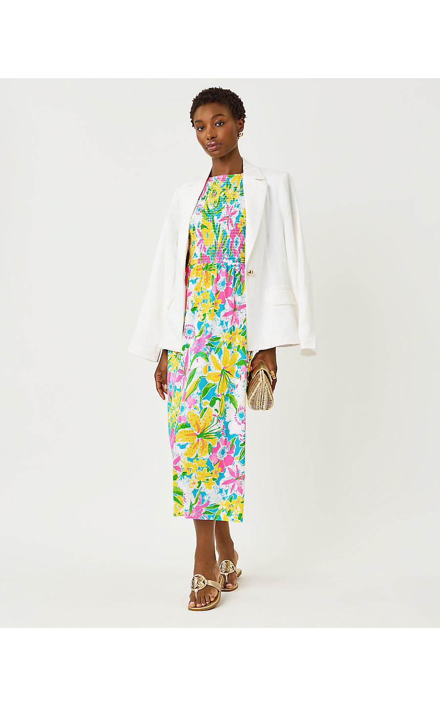 FINNLEY MIDI DRESS, MULTI LOVELY LILLY