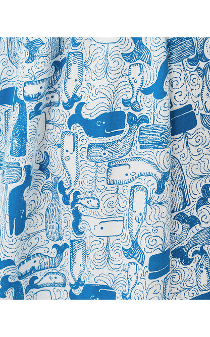 FINNLEY MIDI DRESS, NASSAU BLUE THAR SHE BLOWS