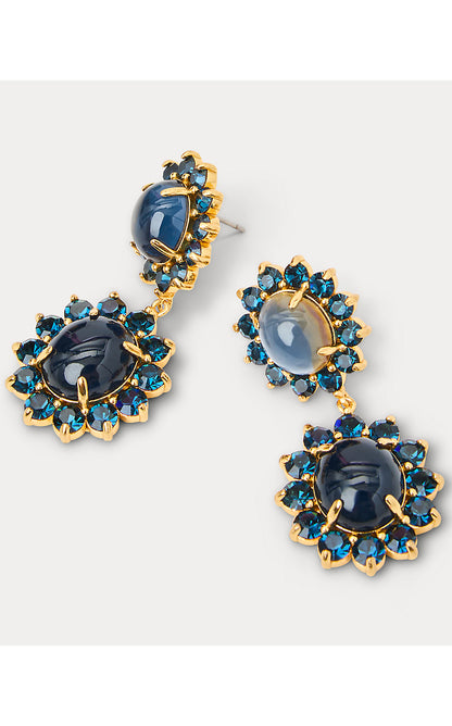 LOREN HOPE GEORGIE DROP EARRINGS, LOW TIDE NAVY