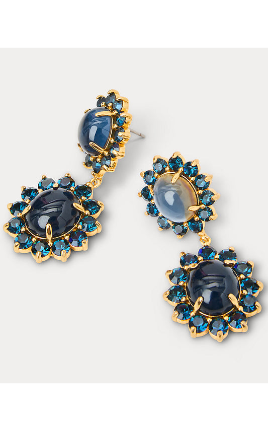 LOREN HOPE GEORGIE DROP EARRINGS, LOW TIDE NAVY