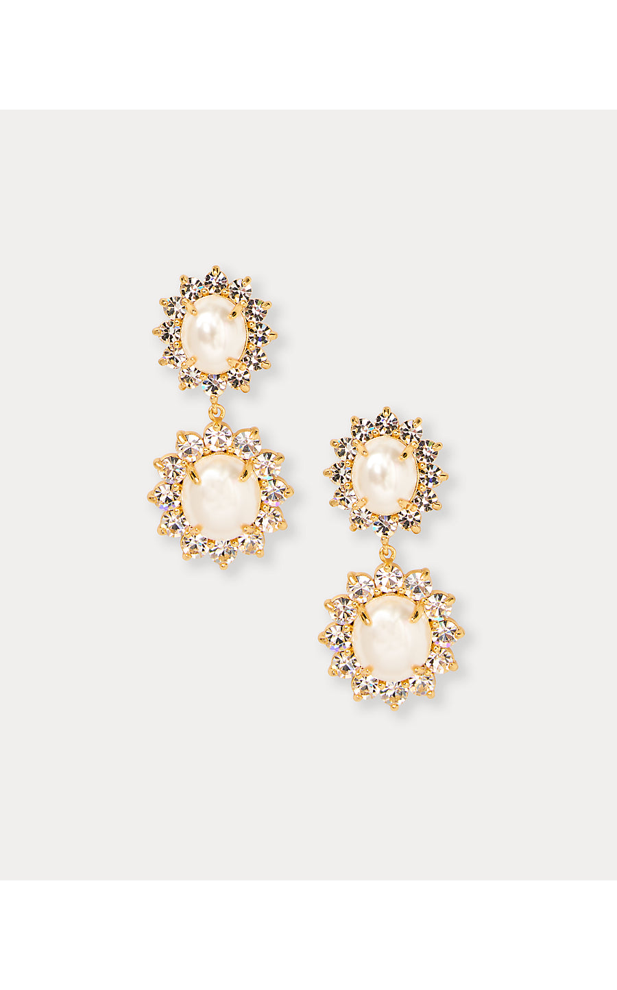 LOREN HOPE GEORGIE DROP EARRINGS, RESORT WHITE