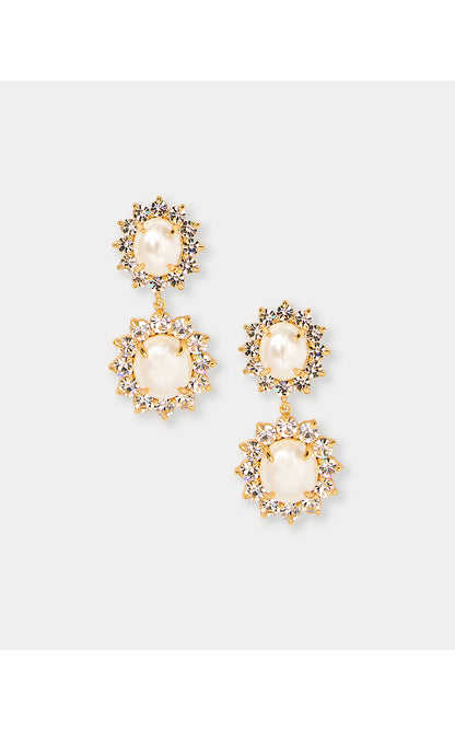 LOREN HOPE GEORGIE DROP EARRINGS, RESORT WHITE