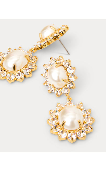 LOREN HOPE GEORGIE DROP EARRINGS, RESORT WHITE