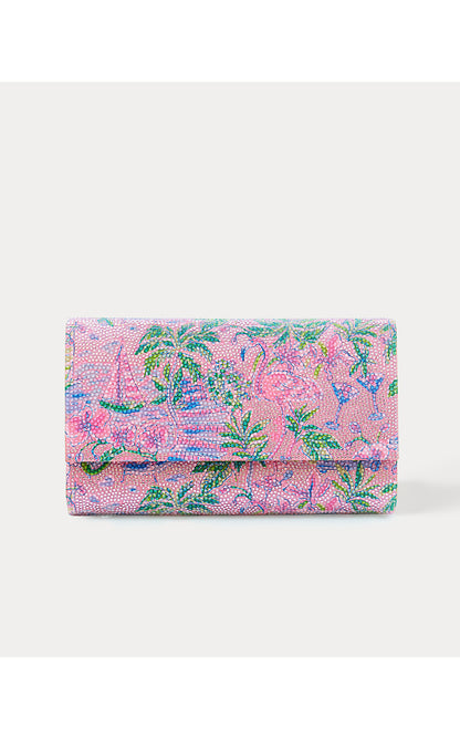 FIZZONI CLUTCH, CONCH SHELL PINK SUNNY DEE