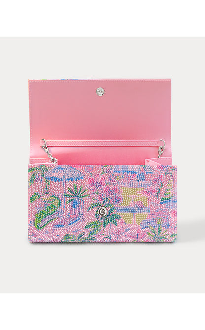 FIZZONI CLUTCH, CONCH SHELL PINK SUNNY DEE