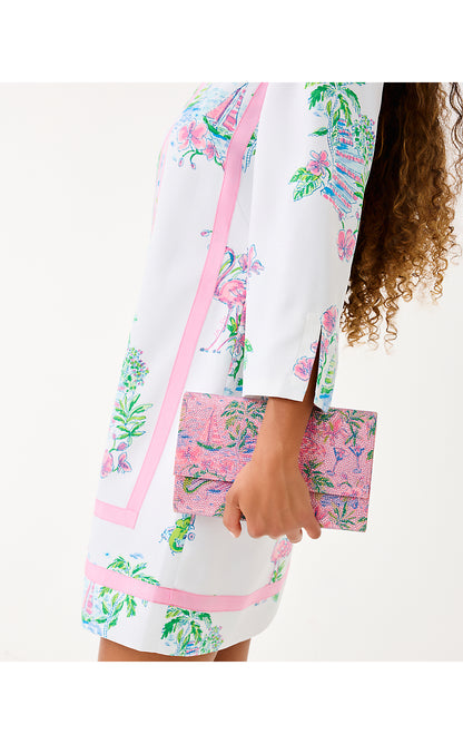 FIZZONI CLUTCH, CONCH SHELL PINK SUNNY DEE