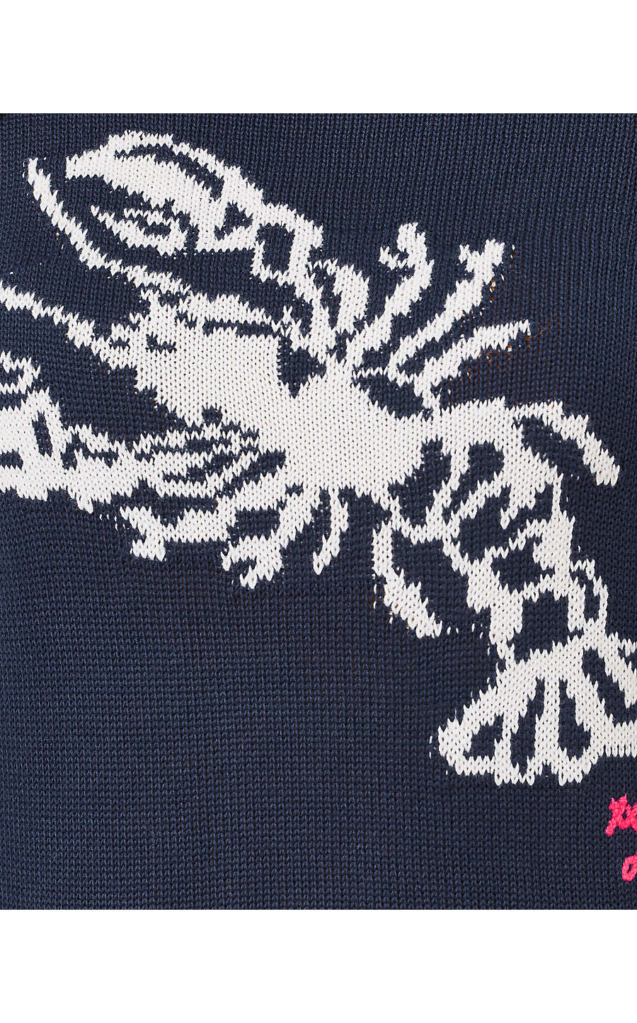KELLYN SWEATER, LOW TIDE NAVY NAUTICAL LOBSTER JACQUARD