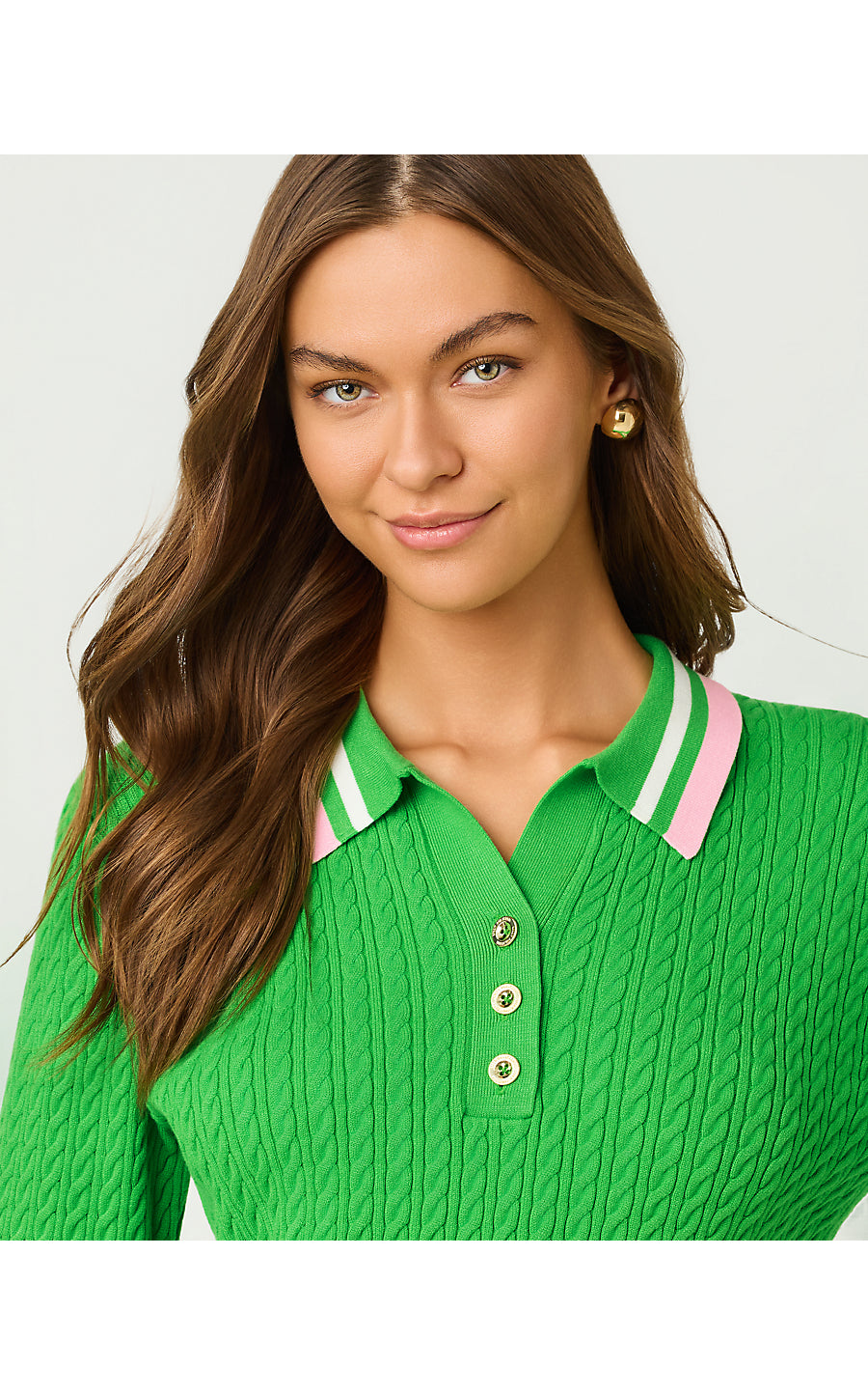 SUZETTE SWEATER, PUTTING GREEN X RESORT WHITE TIPPING