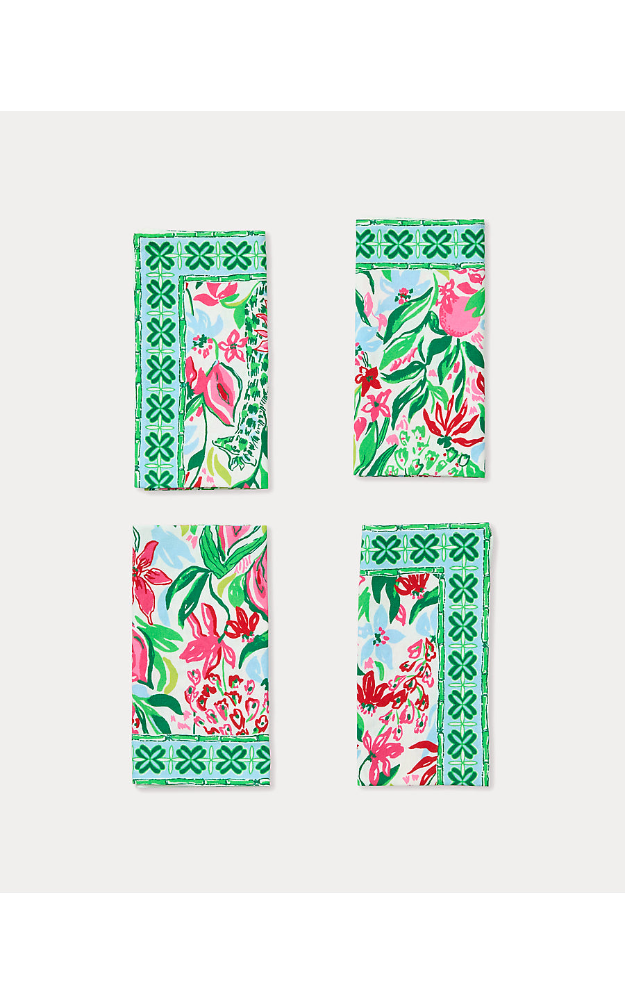 GWP SET OF 4 DINNER NAPKIN, MULTI GLOWING GARDENS ENGINEERED NAPKIN