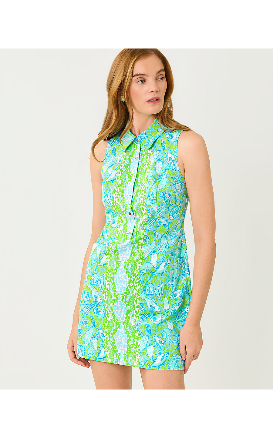 KATHY DRESS UPF 50+, DAY DREAM BLUE THROW ME A LINE ENGINEERED GOLF