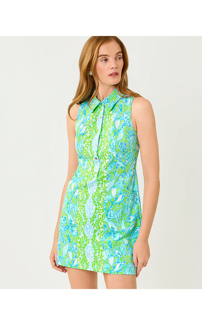 KATHY DRESS UPF 50+, DAY DREAM BLUE THROW ME A LINE ENGINEERED GOLF