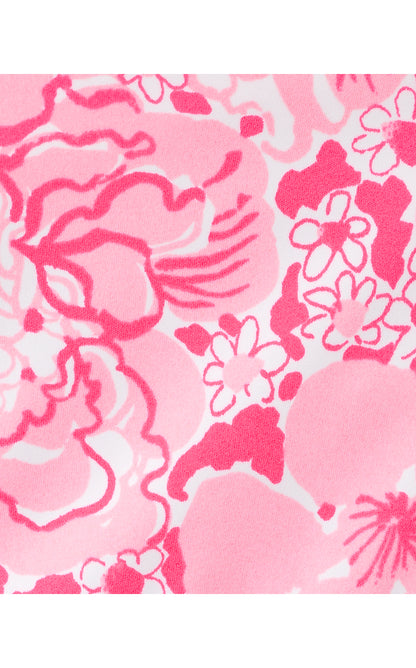 DELVENIE HIGH RISE BUBBLE HEM SKORT, CONCH SHELL PINK BURST OF JOY