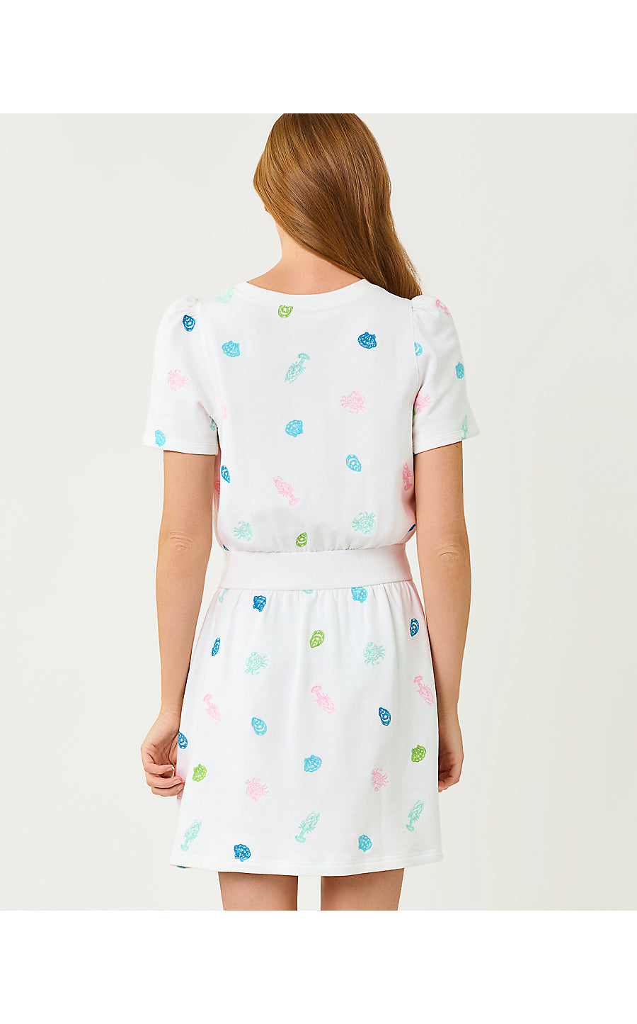 FENN DRESS, MULTI BEACH TREASURE EMBROIDERY