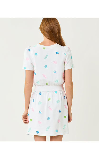 FENN DRESS, MULTI BEACH TREASURE EMBROIDERY