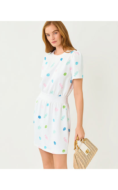 FENN DRESS, MULTI BEACH TREASURE EMBROIDERY