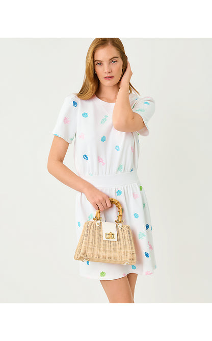 FENN DRESS, MULTI BEACH TREASURE EMBROIDERY