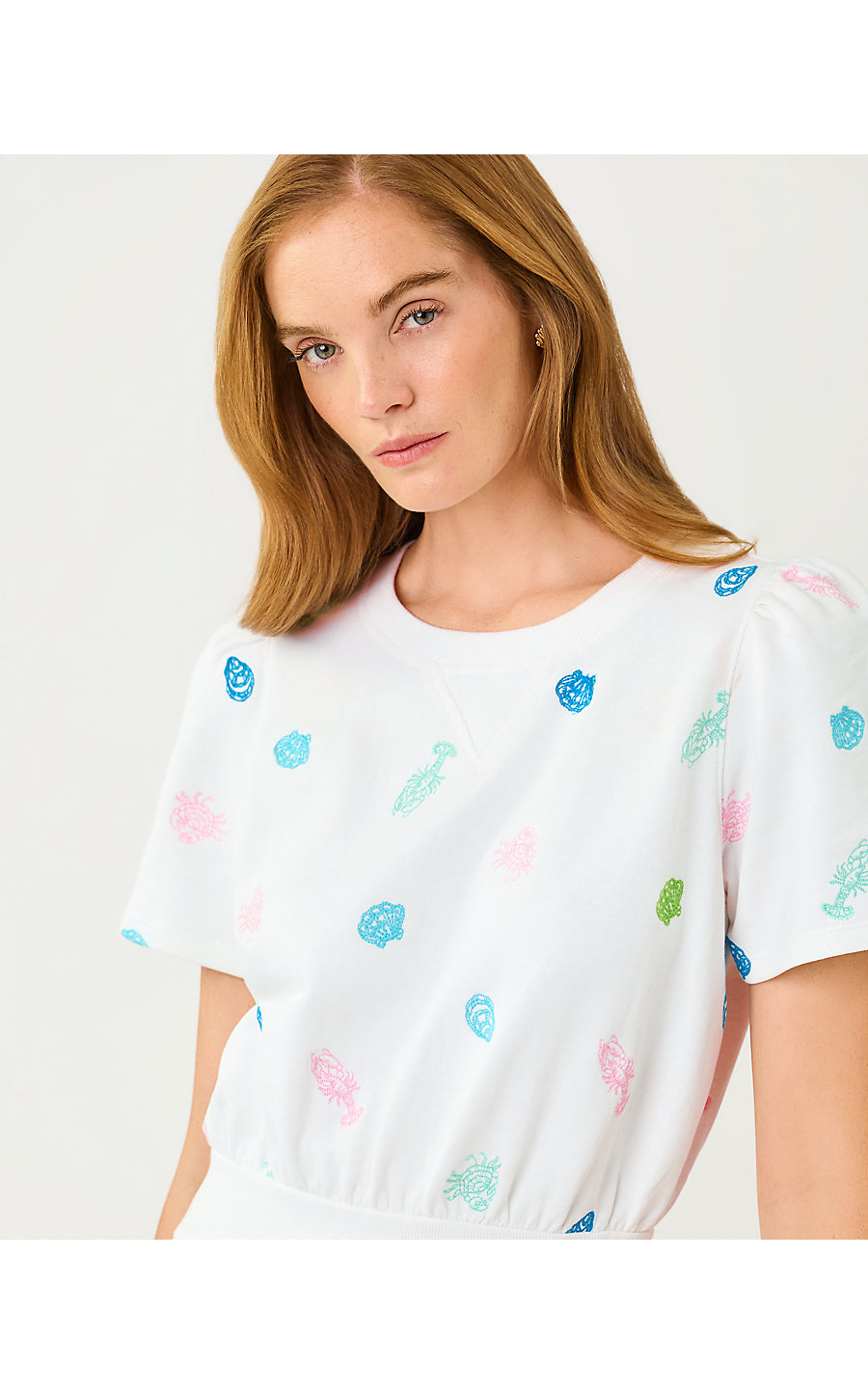 FENN DRESS, MULTI BEACH TREASURE EMBROIDERY