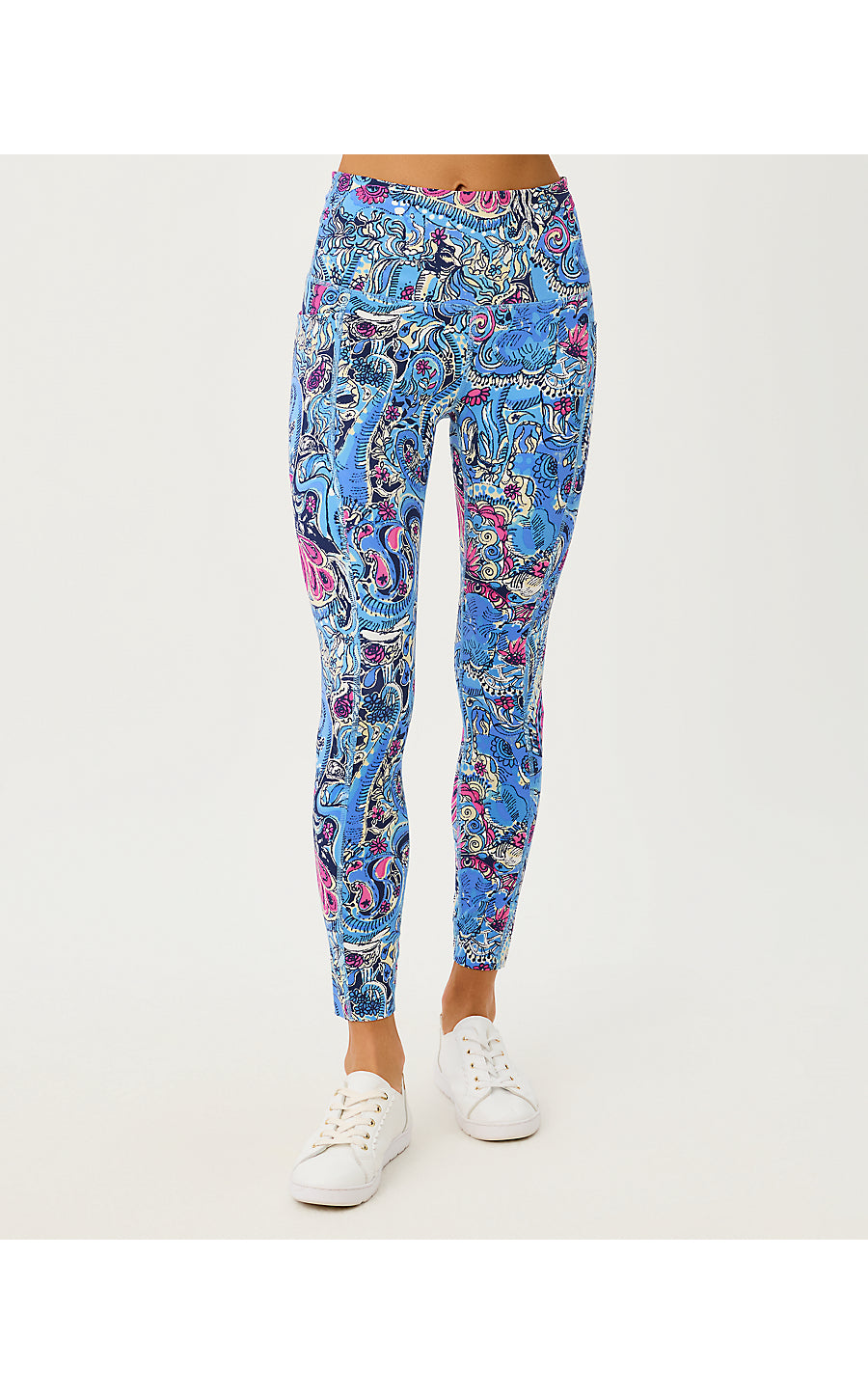 ENDURANCE HIGH RISE MIDI LEGGING, MULTI PAISLEY PARADE