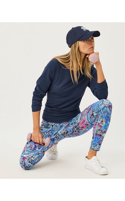 ENDURANCE HIGH RISE MIDI LEGGING, MULTI PAISLEY PARADE