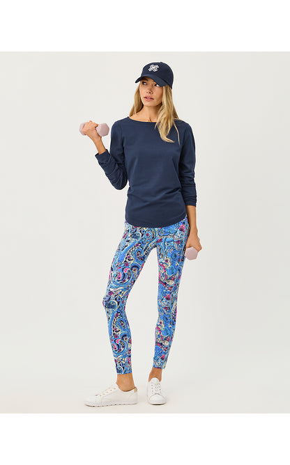 ENDURANCE HIGH RISE MIDI LEGGING, MULTI PAISLEY PARADE