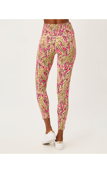 ENDURANCE HIGH RISE MIDI LEGGING, PINK ASTER LIL SKETCHING ON SAFARI