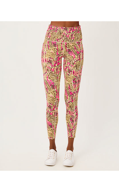 ENDURANCE HIGH RISE MIDI LEGGING, PINK ASTER LIL SKETCHING ON SAFARI