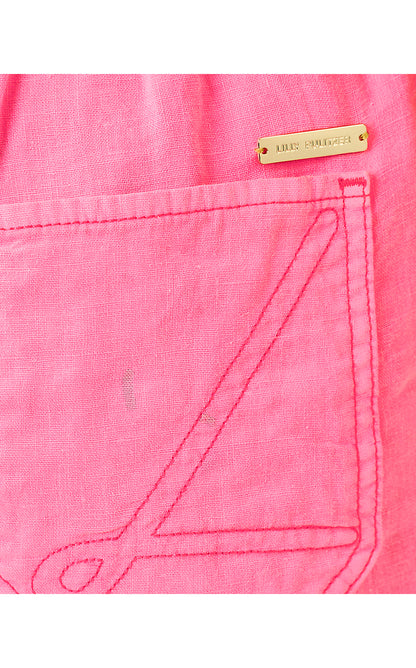 AMIKO LINEN PANT, CHERRY BLOSSOM PINK