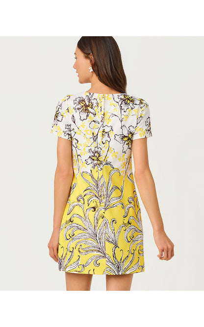 MELODIE SKIRTED ROMPER, ESTELLE YELLOW BUMBLEY BUZZ ENGINEERED ROMPER